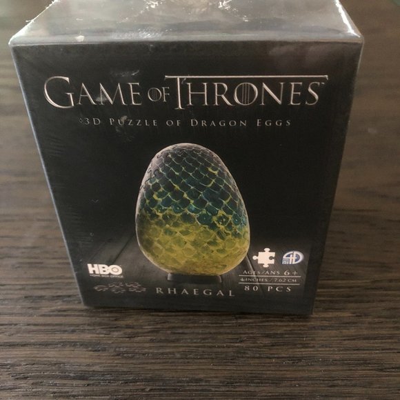 HBO Games Nwt Game Of Thrones Rhaegal 3d Dragon Egg Puzzle Poshmark